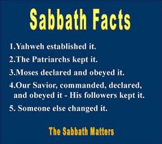 SABBATH FACTS
